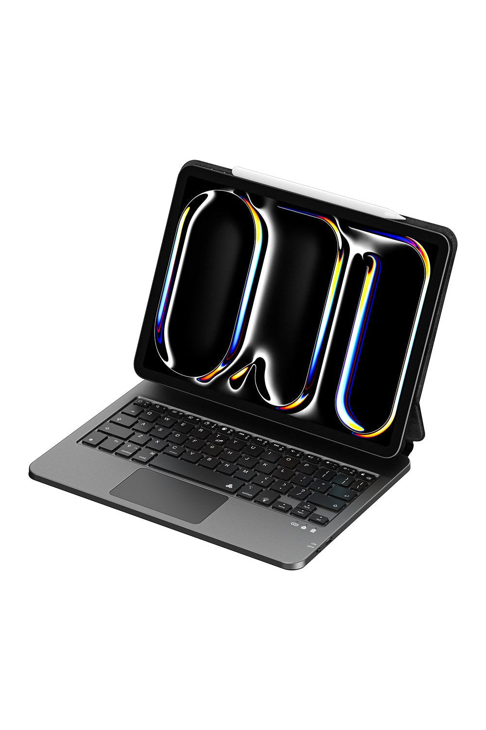 Ipad Uyumlu Mk-003 Kalem Bölmeli Klavyeli Standlı Kılıf - 2