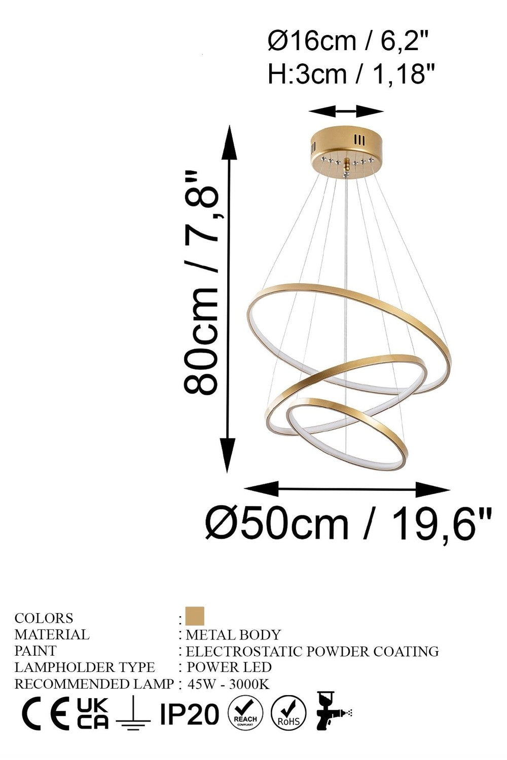 Solaris 13700 Led Avize Aydınlatma - 8