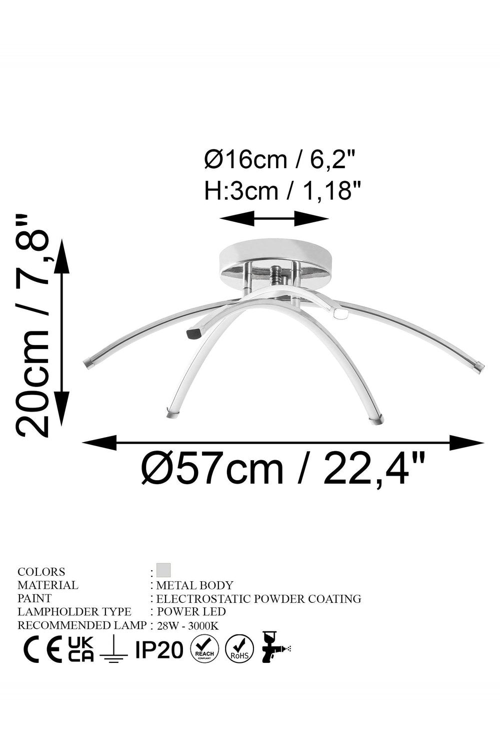 Lavender 13687 Led Plafonyer Aydınlatma - 8
