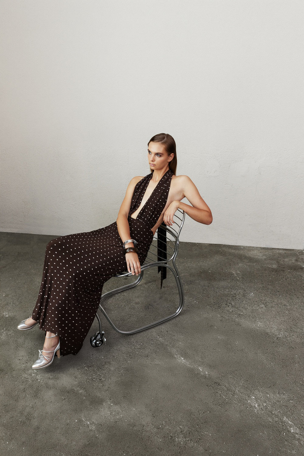Ines Jarse Elbise Kahverengi - 3