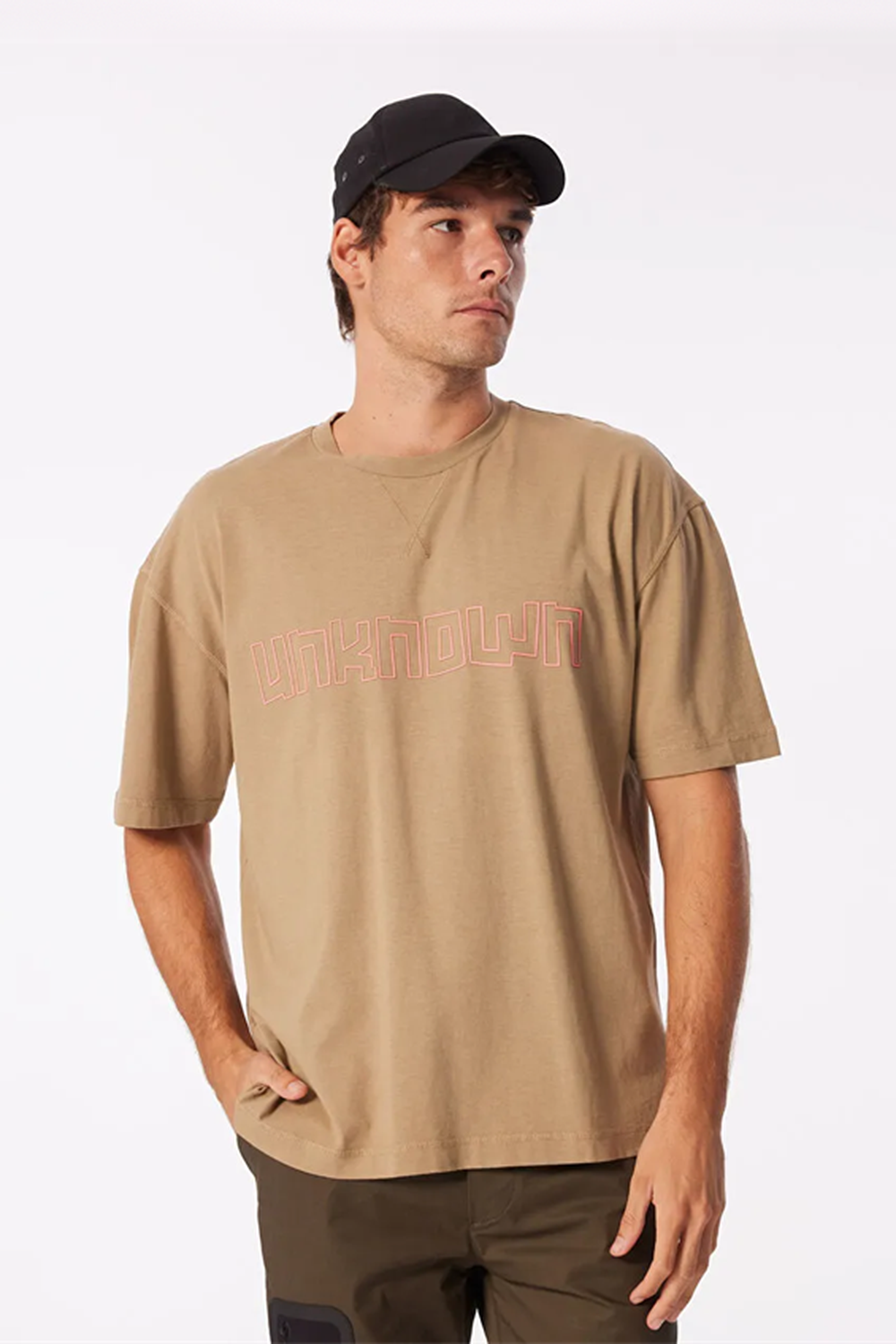 Bisiklet Yaka Tasarım Detaylı Erkek T-Shirt - 2