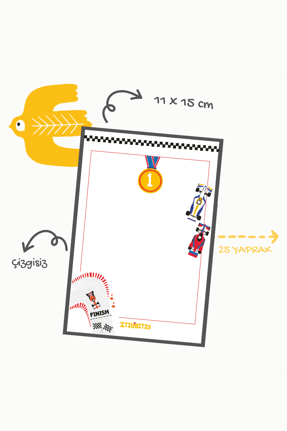 Ready Steady Go Defter Ve Notluk Seti - Çok Renkli - 5