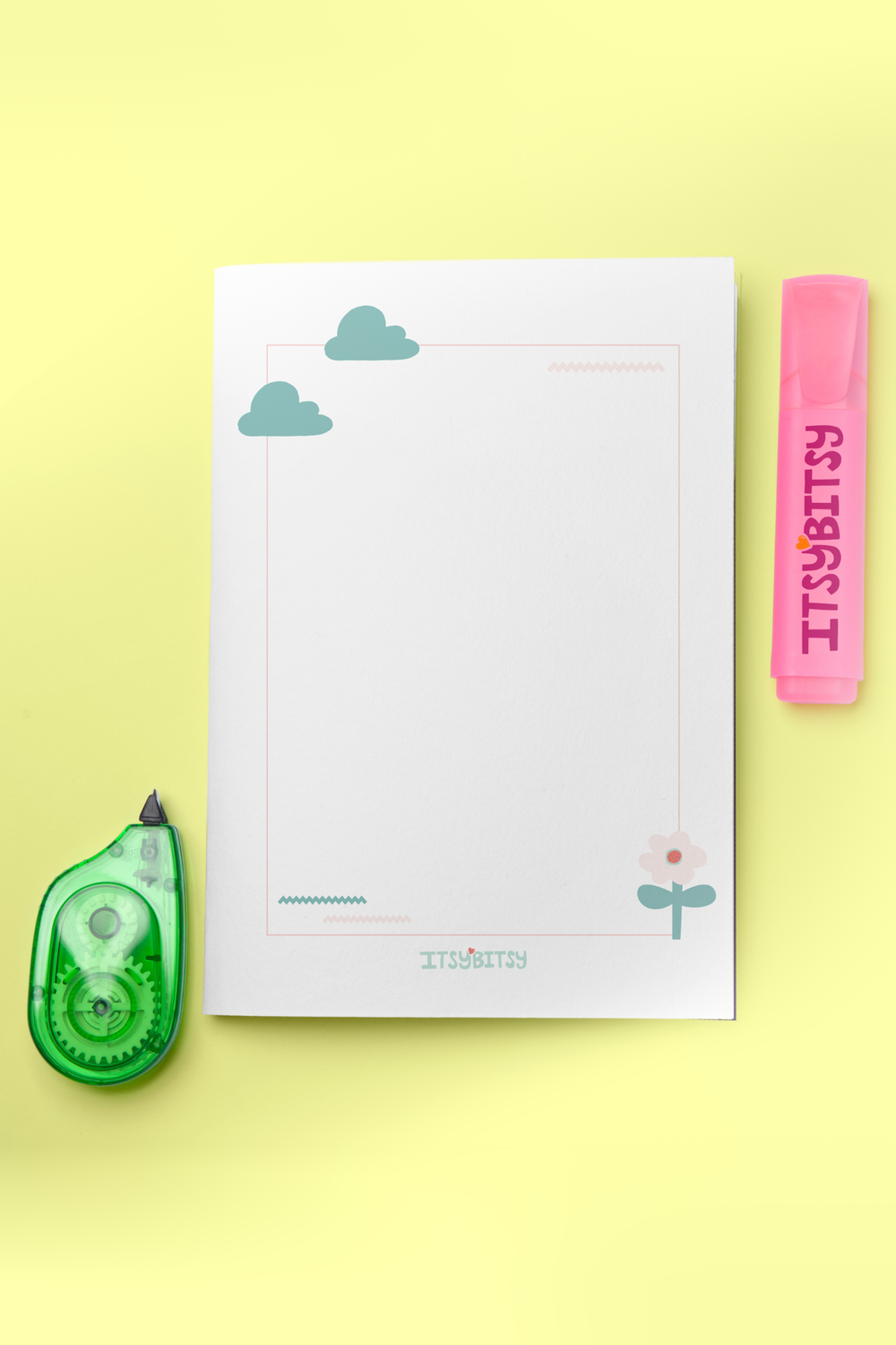 Big Flower Defter Ve Notluk Seti - Pembe - 2