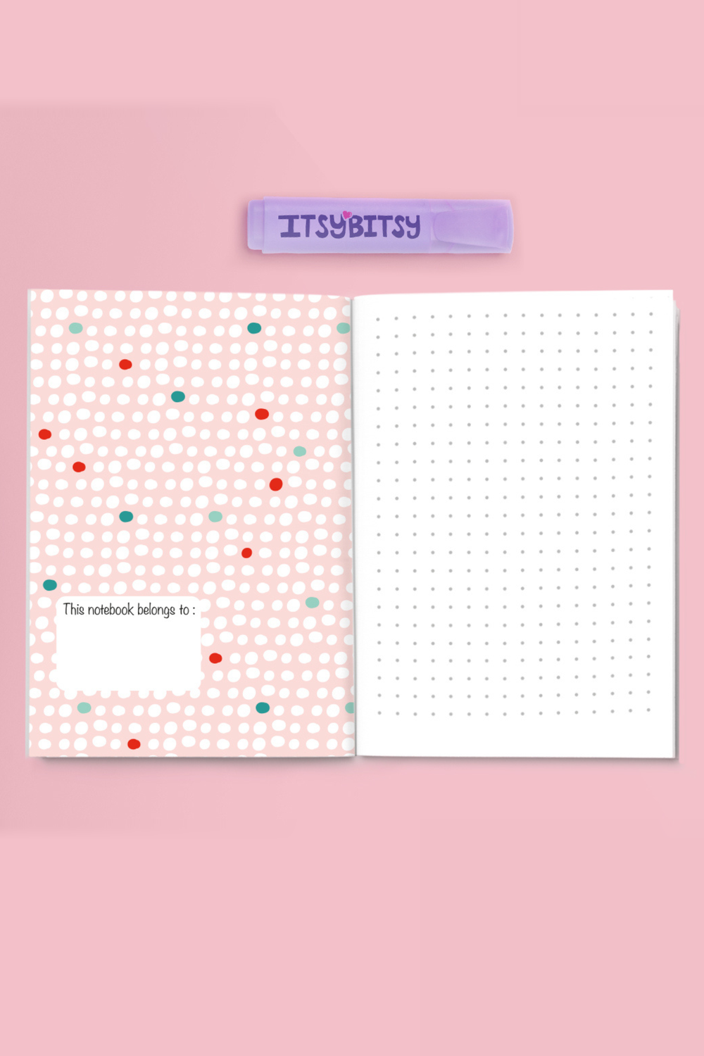 Big Flower Defter Ve Notluk Seti - Pembe - 3
