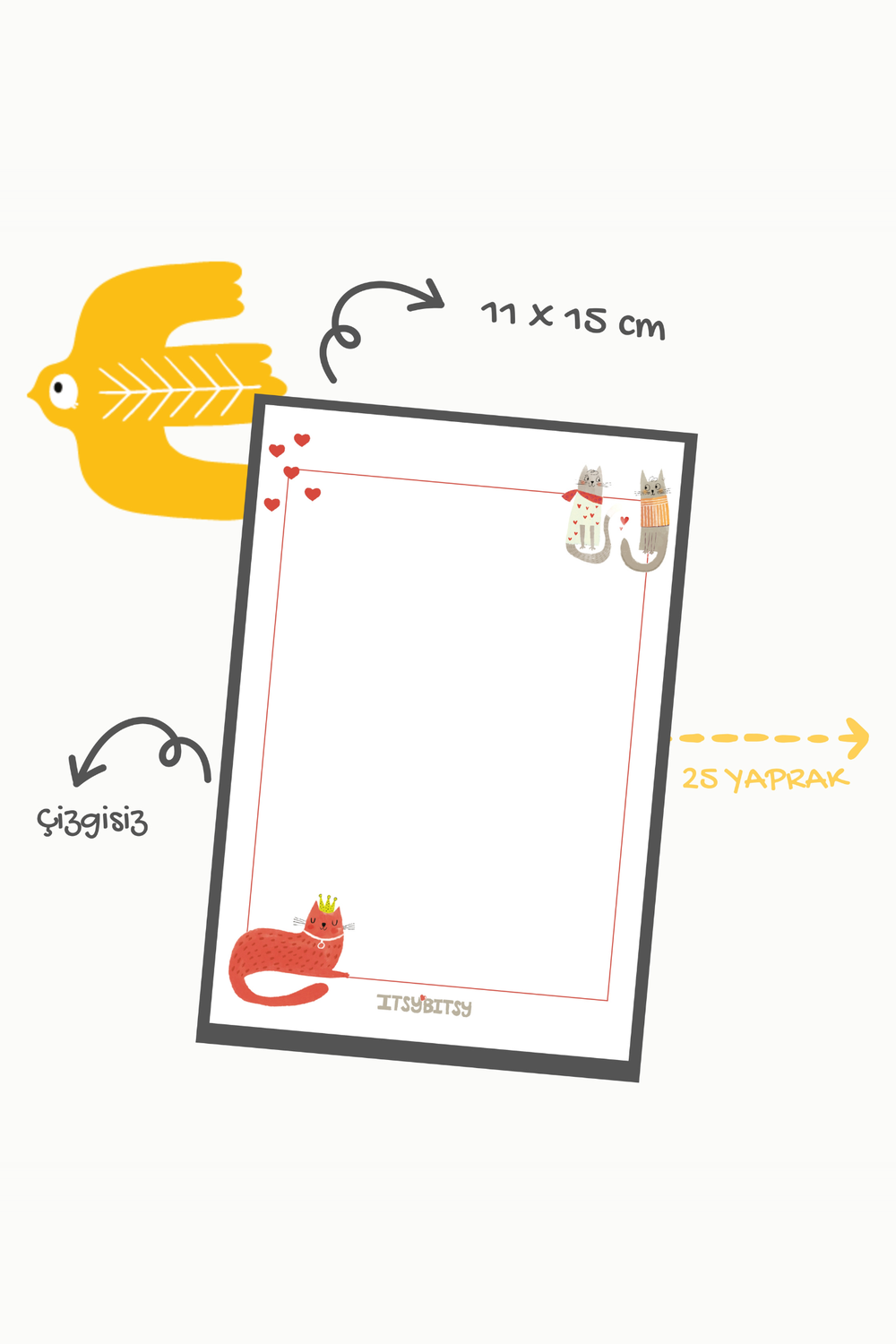 Kitty Of Queens Defter Ve Notluk Seti - Pembe - 4