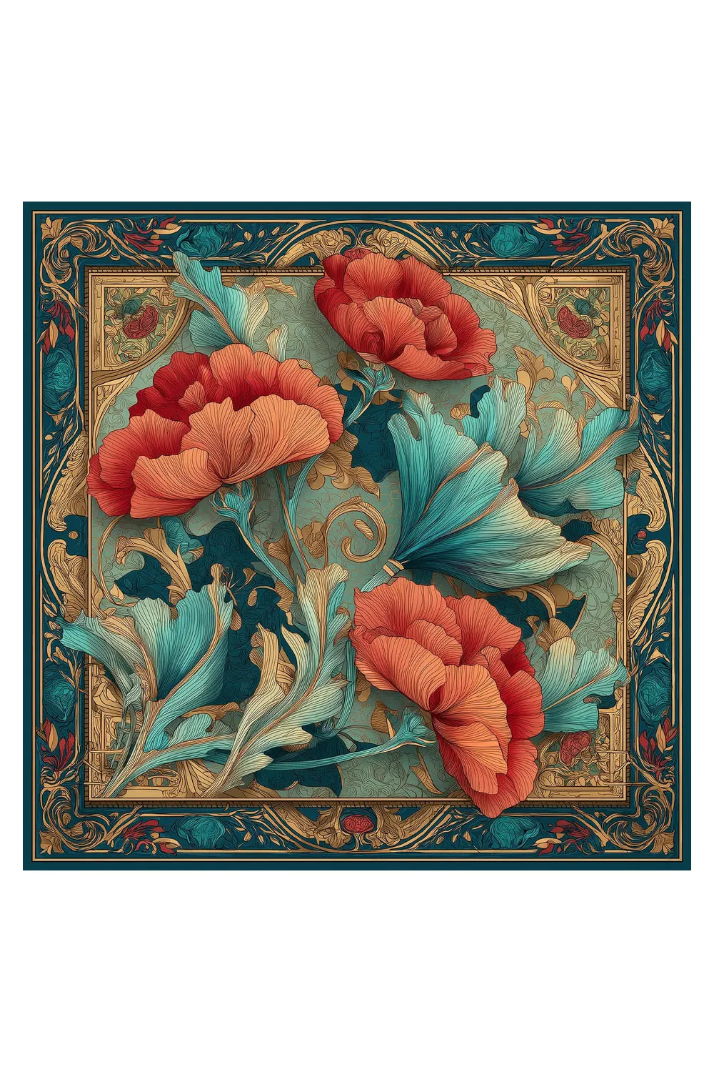 Tulipe De Minuit İpek Fular - 2