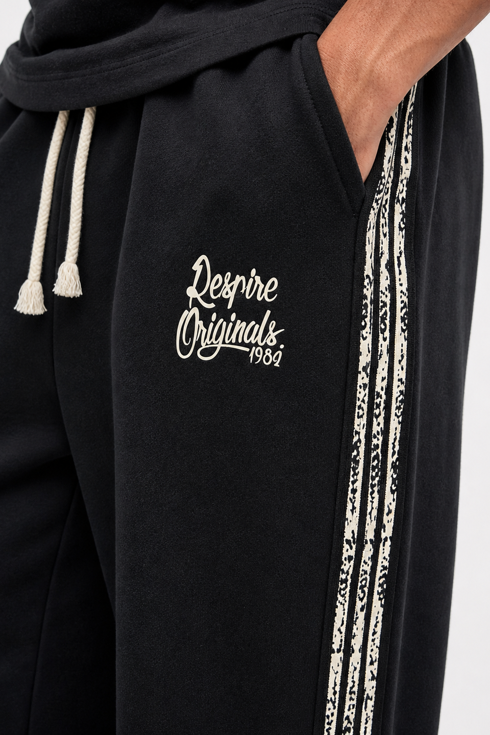 Erkek Originals Şerit Detaylı Regular Fit Eşofman Takımı Siyah - 0