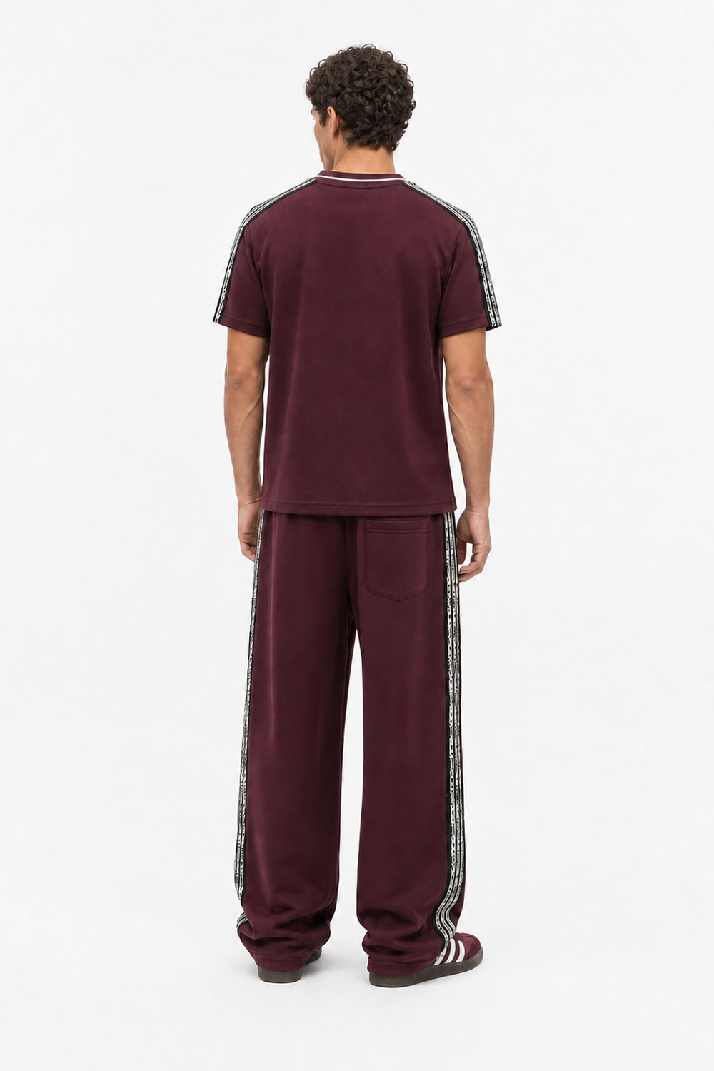 Erkek Originals Şerit Detaylı Regular Fit Eşofman Takımı Bordo - 2