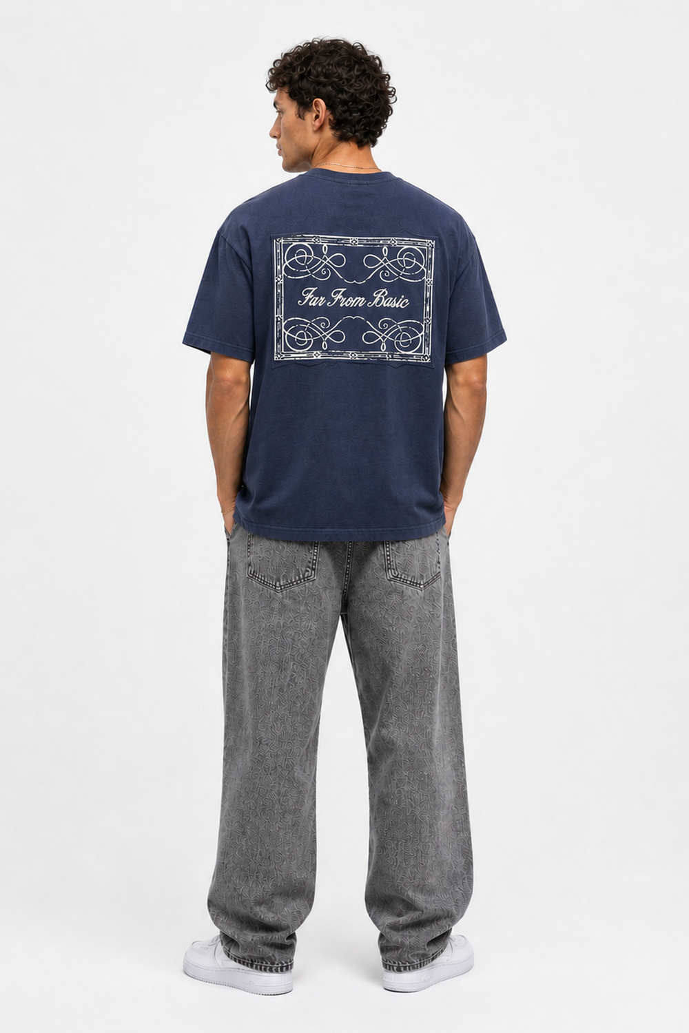 Erkek Ffb Nakışlı Oversize T-Shirt Lacivert - 4