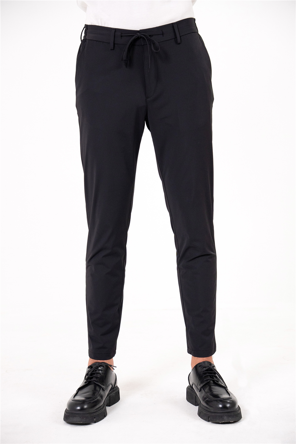 Beli Yarım Lastikli Arkası Çift Fleto Jogger Erkek Pantolon - 2
