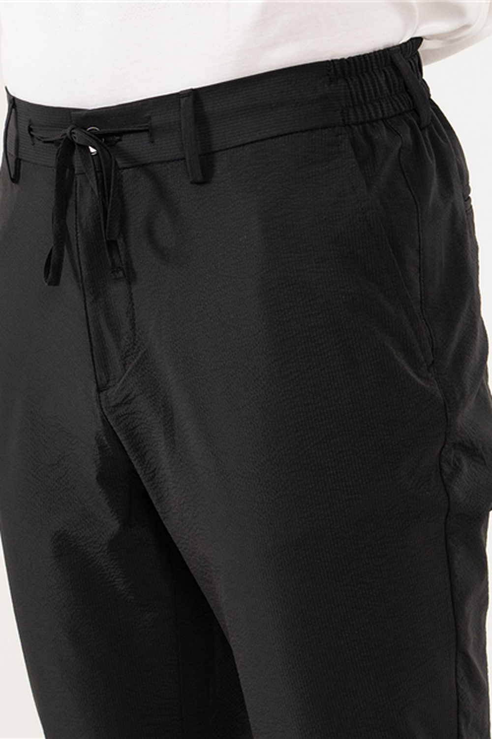 Beli Yarım Lastikli Arkası Çift Fleto Jogger Erkek Pantolon - 0