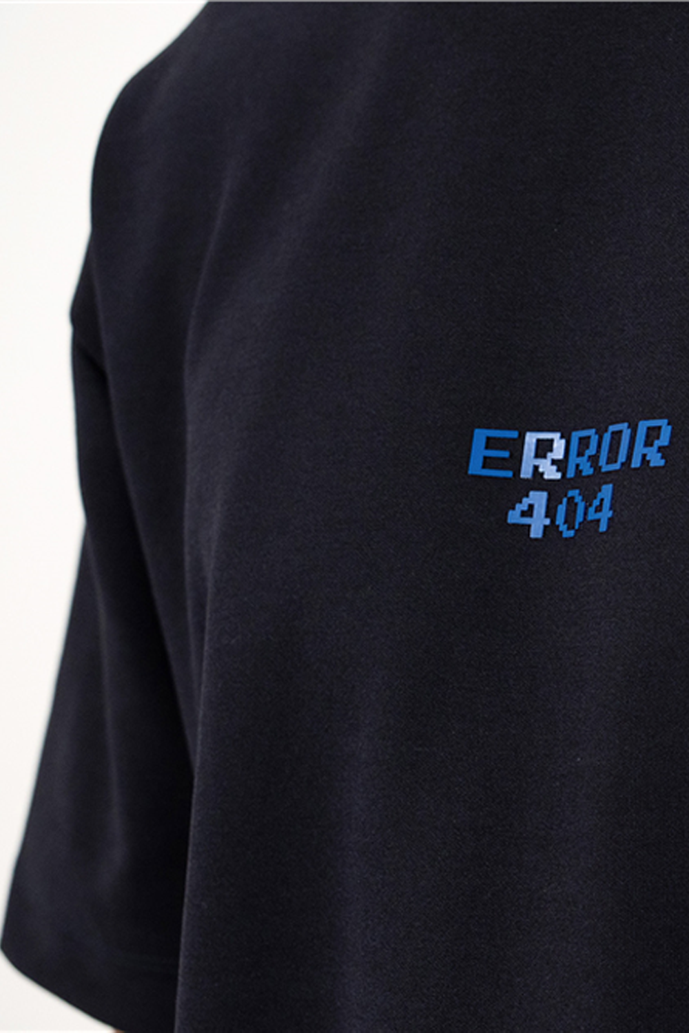 Bisiklet Yaka Error Baskılı Erkek T-Shirt - 0