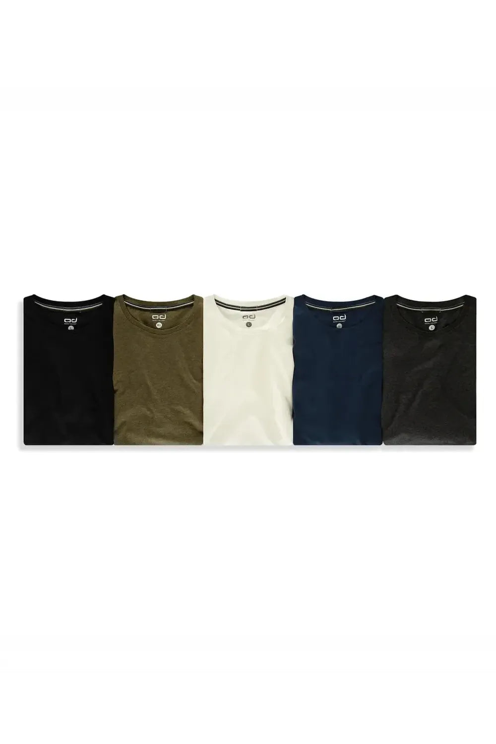 Soft Tees Basic T-Shirt %100 Pamuk Haki Melanj - 4