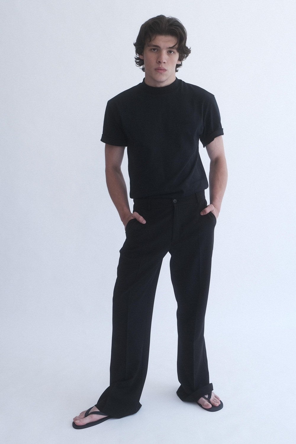 Alvin Siyah Basic T-Shirt - 2