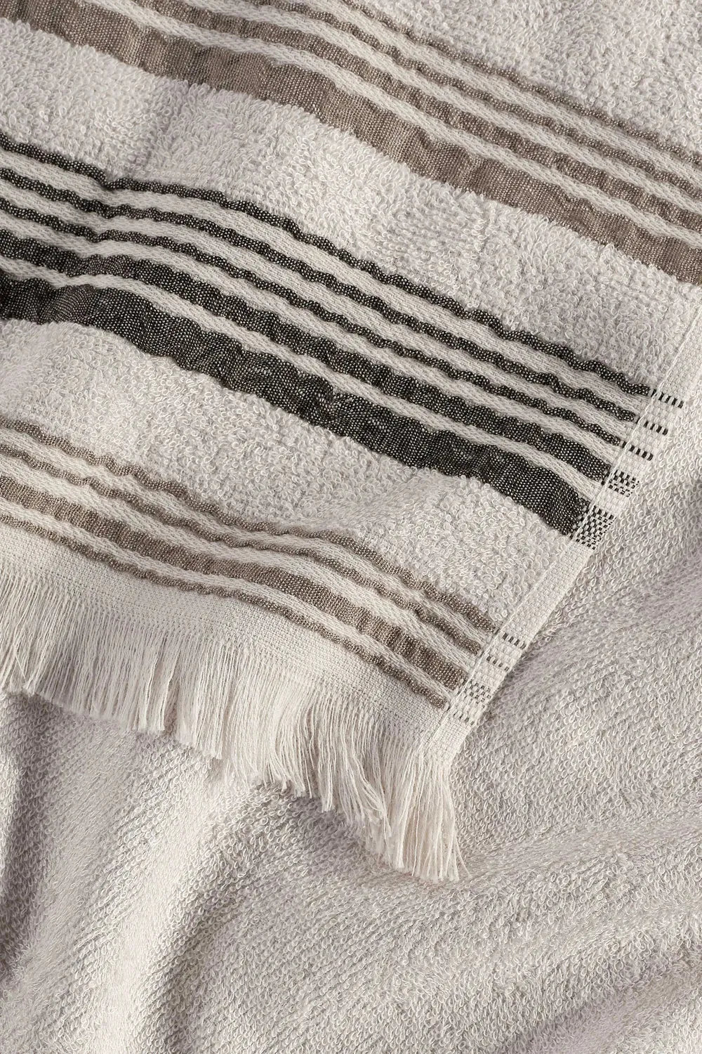 New Derin Bambu Banyo Havlusu 80x150 Cm Vanilla Linen - 0