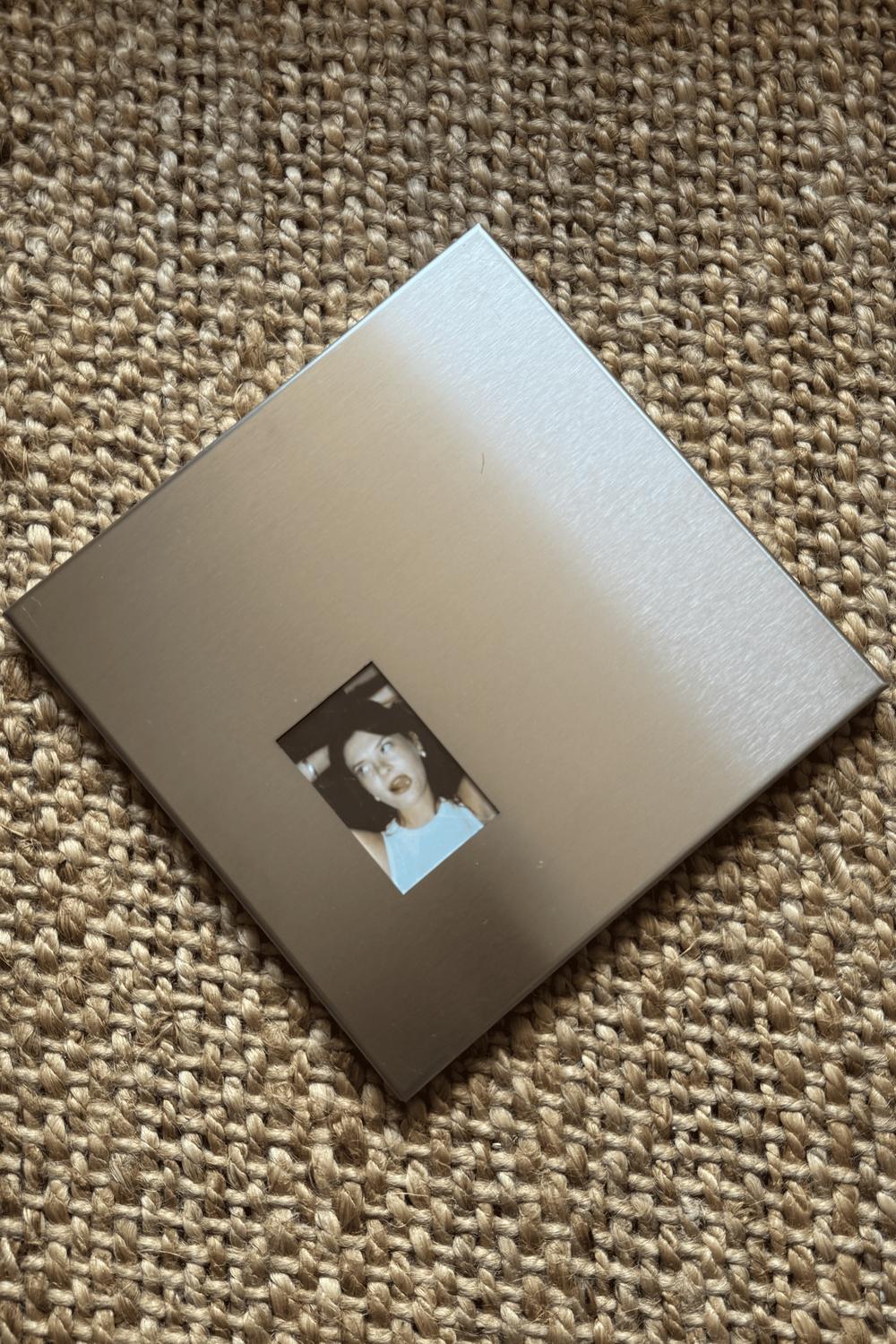 Fırçalanmış Çelik Kare Fotoğraf Paneli, 25x25 Cm - 1