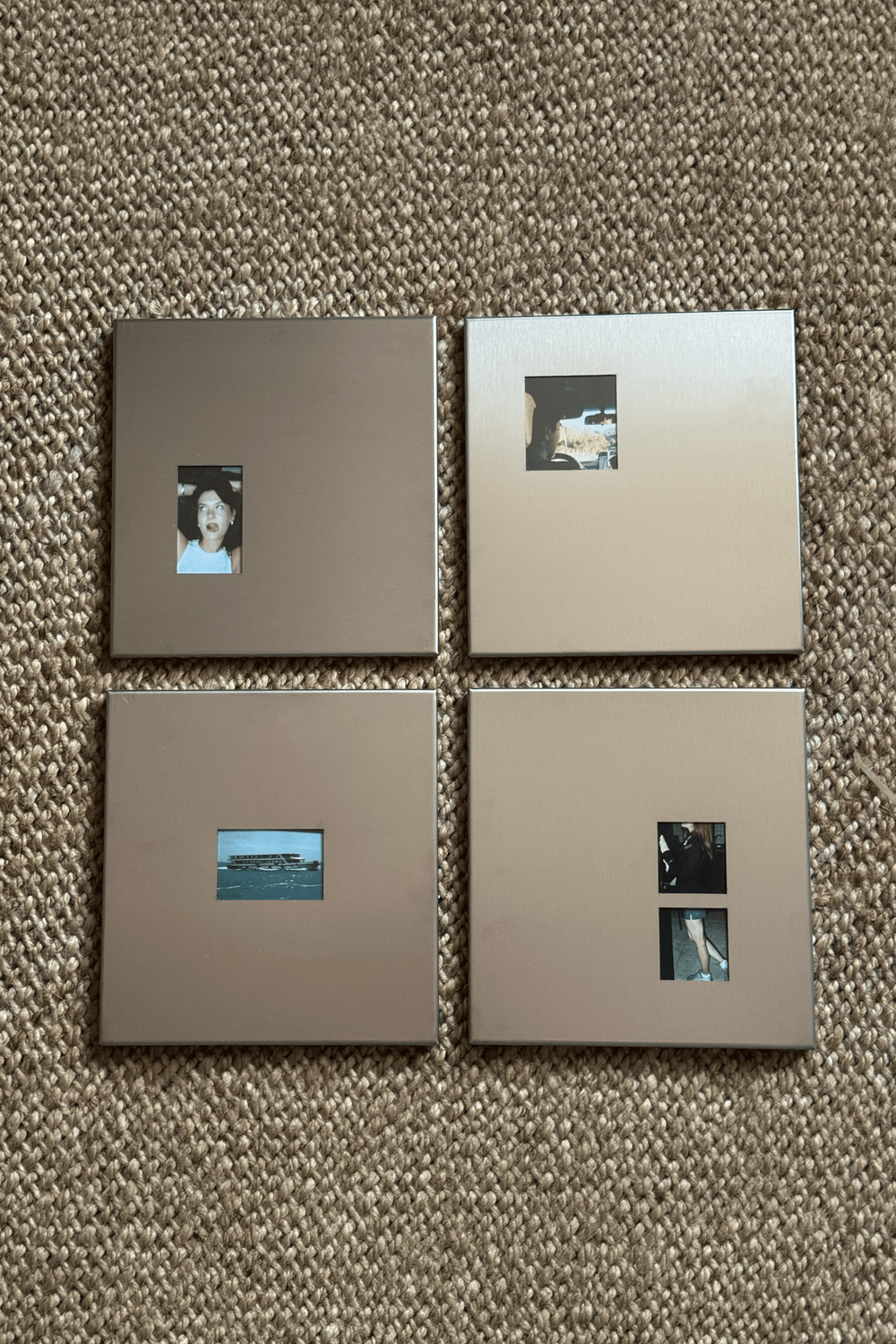 Fırçalanmış Çelik Kare Fotoğraf Paneli, 25x25 Cm - 3