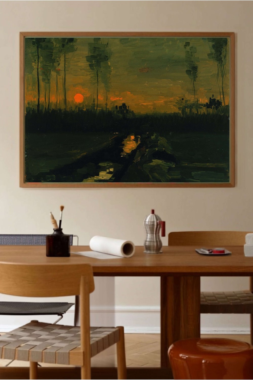 Vincent Van Gogh - Akşam Manzarası - 0