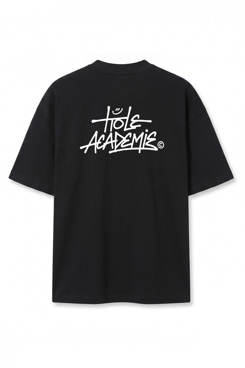 Graffiti Baskılı Oversize T-Shirt, Siyah - 0