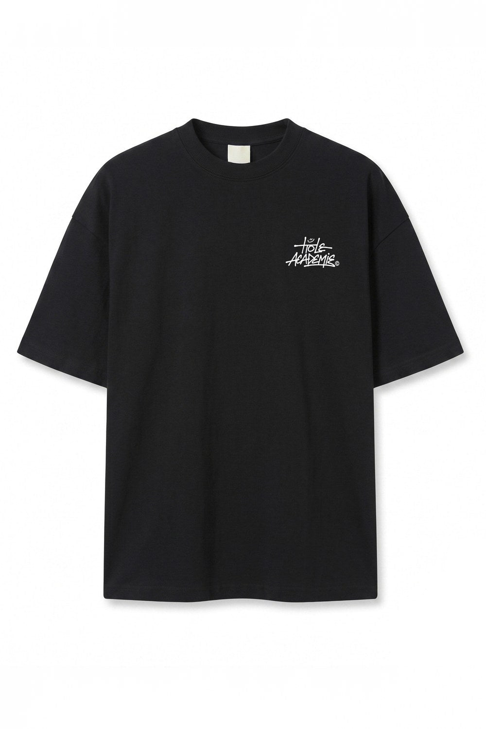 Graffiti Baskılı Oversize T-Shirt, Siyah - 1