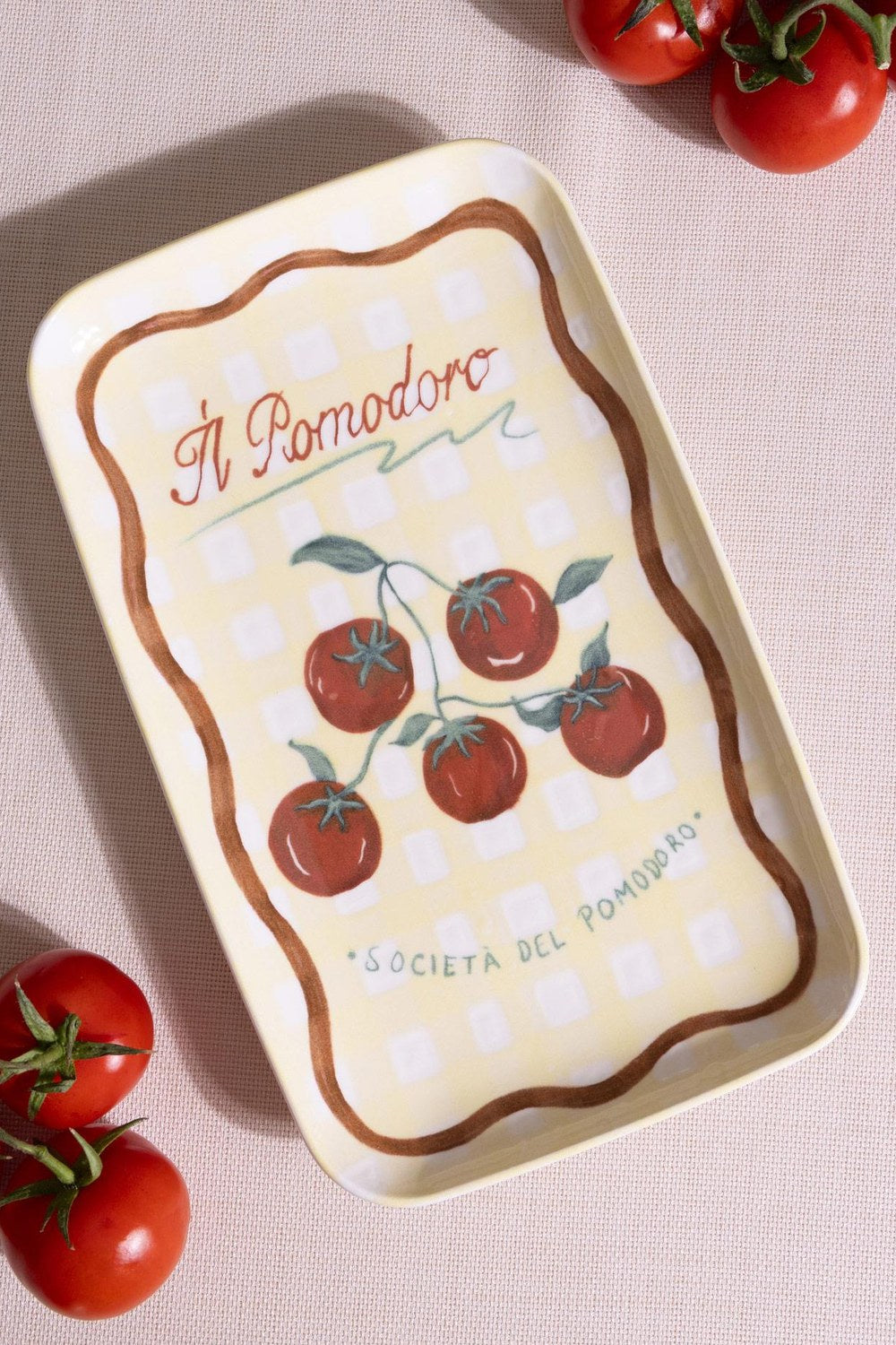 Italian Summer Seramik Dikdörtgen Servis Tabağı, 31x20 Cm - 0