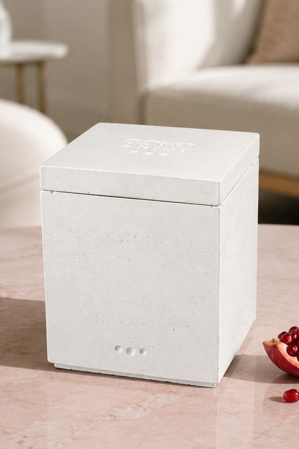 Nar Kokulu Beton Kaseli Mum, 4 Fitilli - 2