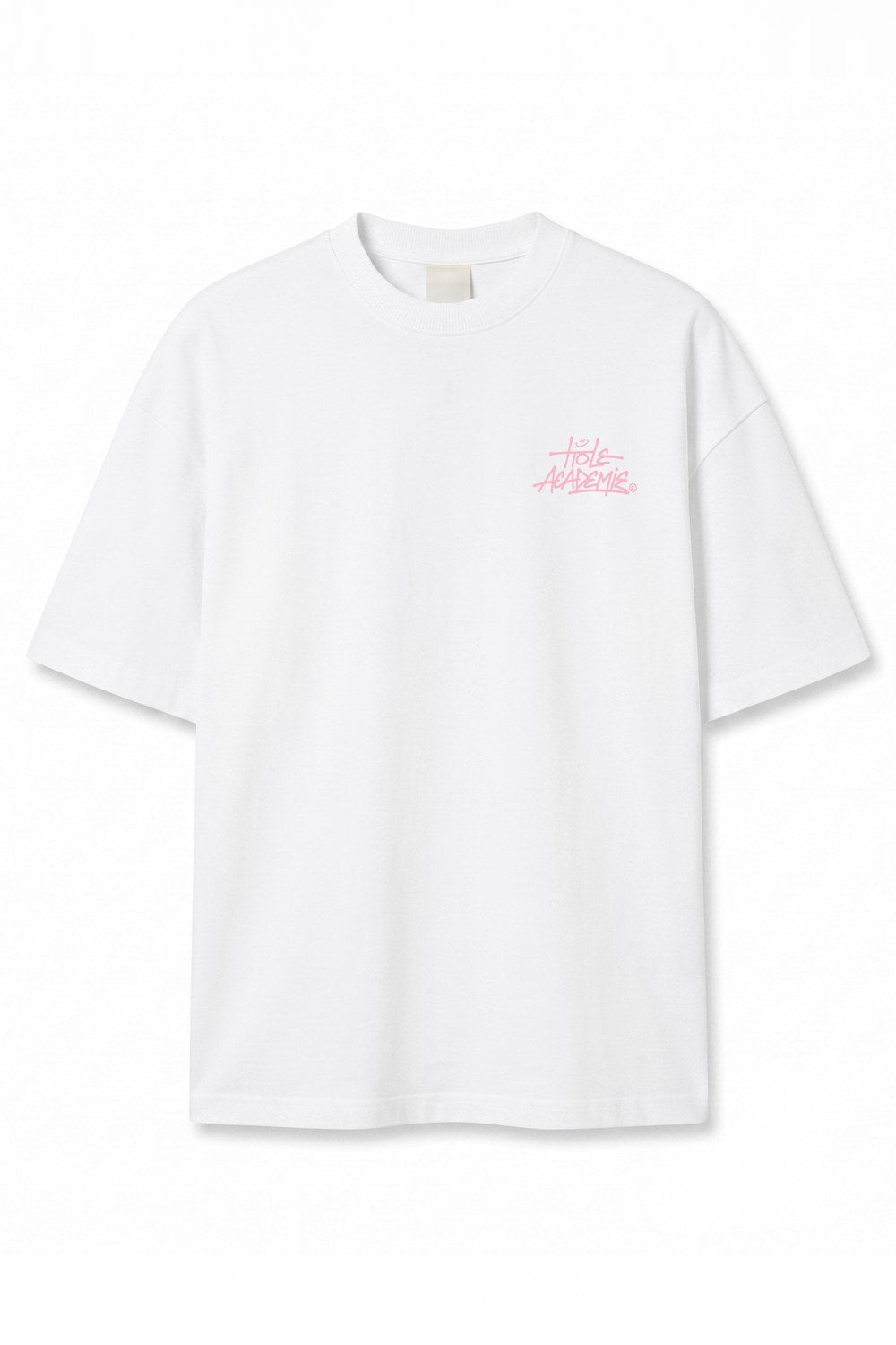 Pembe Graffiti Baskılı Oversize Tişört, Ekru - 1