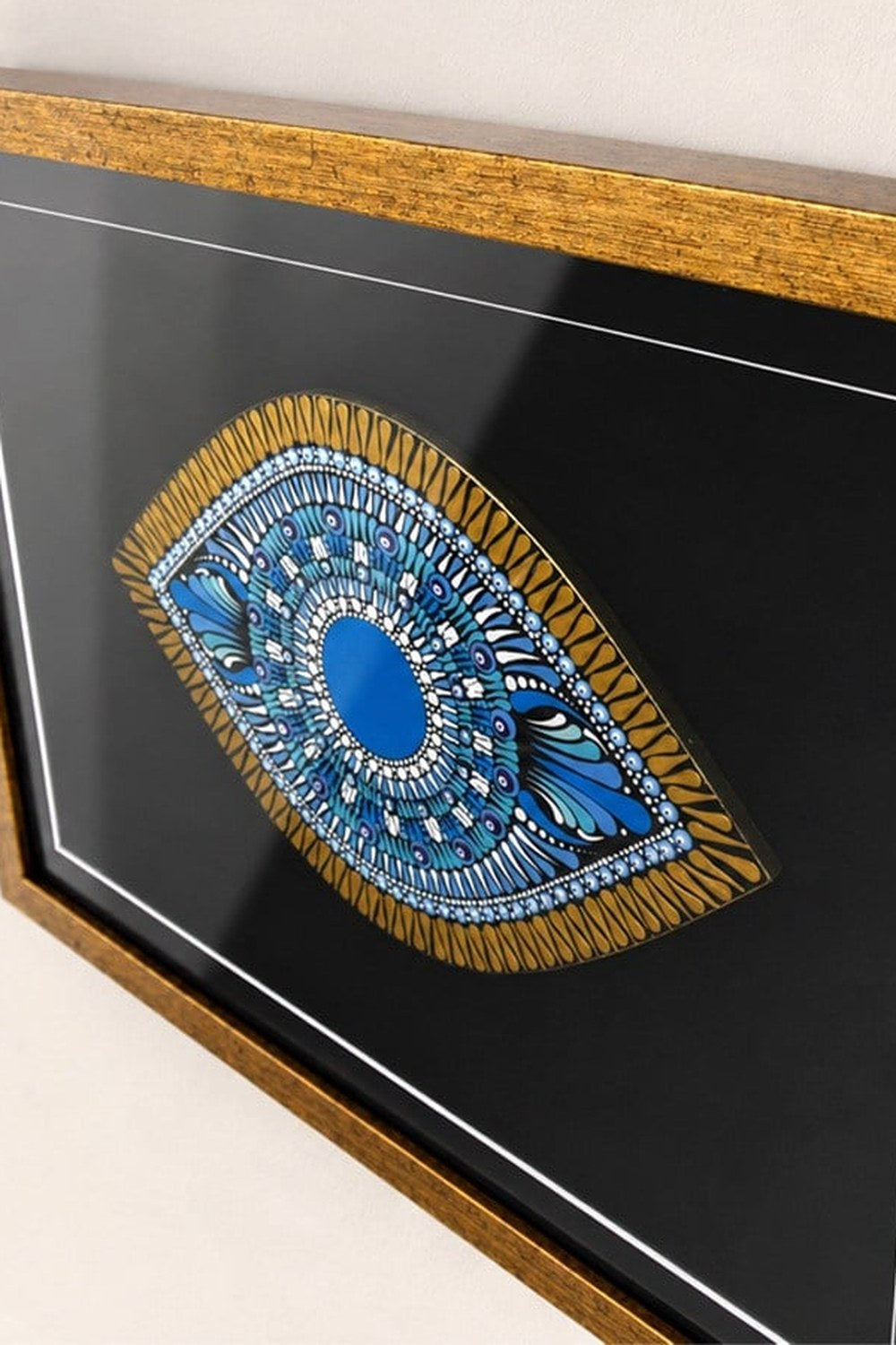 El Yapımı Nazar Desenli Seramik Duvar Tablosu, 40x30 Cm - 1