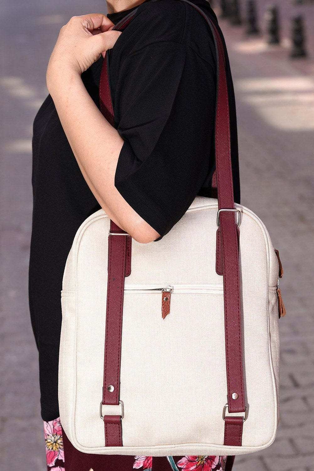 Keten Çanta, Baskılı - 0