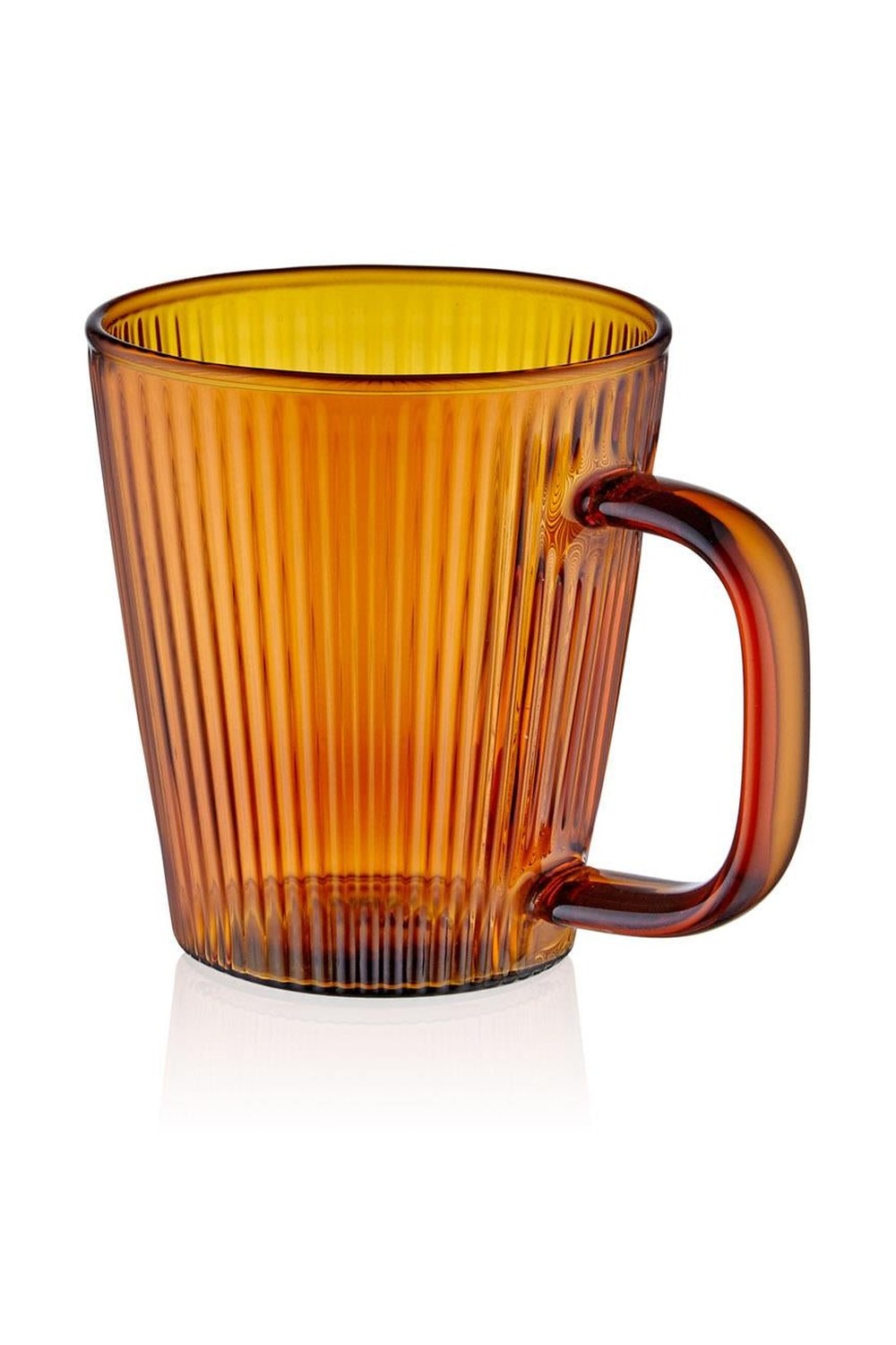 Striped Borosilikat Cam Kupa, Amber - 130 Ml - 3