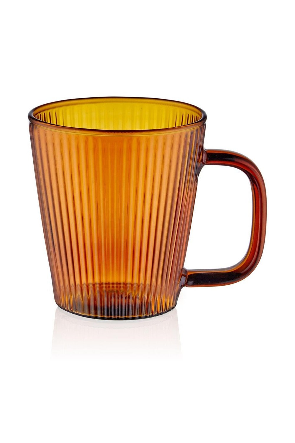 Striped Borosilikat Cam Kupa, Amber - 130 Ml - 4