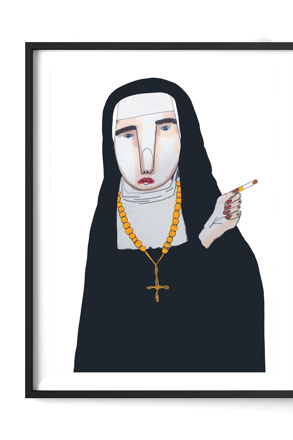 Naughty Nun - Sanat Baskısı, 21x30 Cm - 1