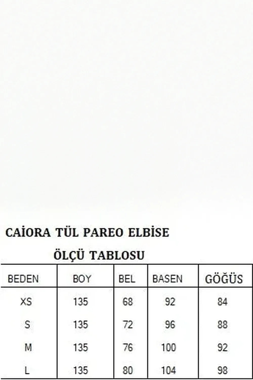 Caiora Uzun Tül Pareo Elbise, Beyaz - 4