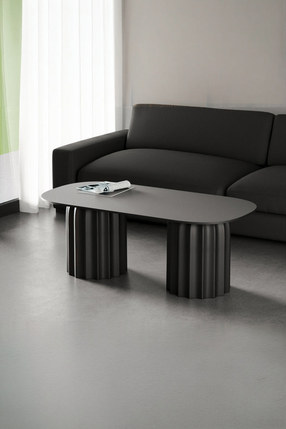 Tonia Orta Sehpa, Siyah - 100x55 Cm - 0