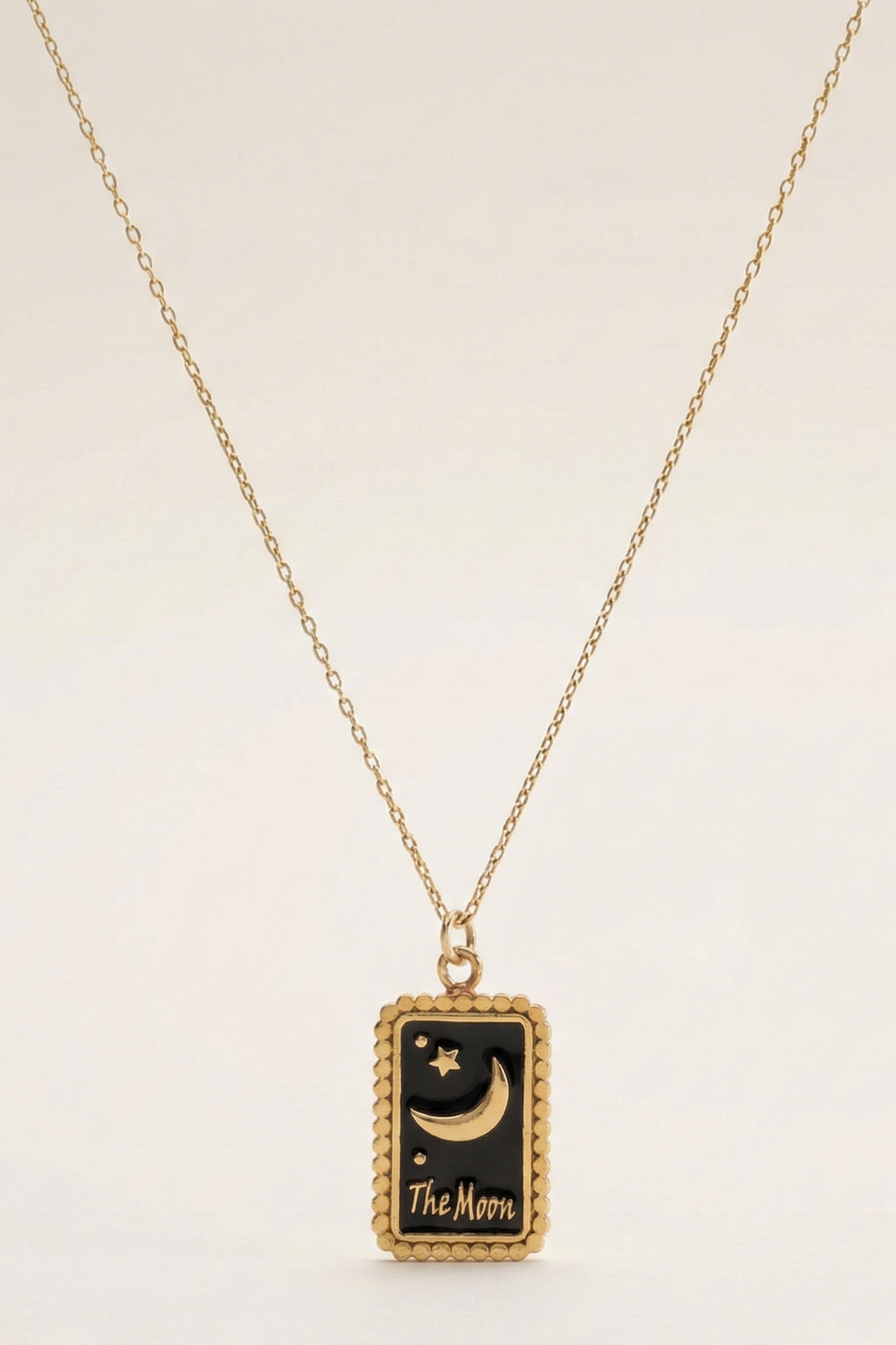 Ay Tarot Kartı Kolye, 925 Ayar Gümüş - 20 Mm - 0