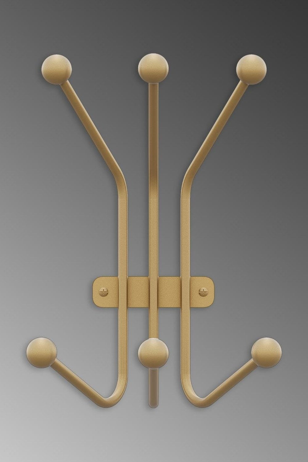 Dekoratif Metal Askılık, Parlak Gold - 23x13x30 Cm - 1