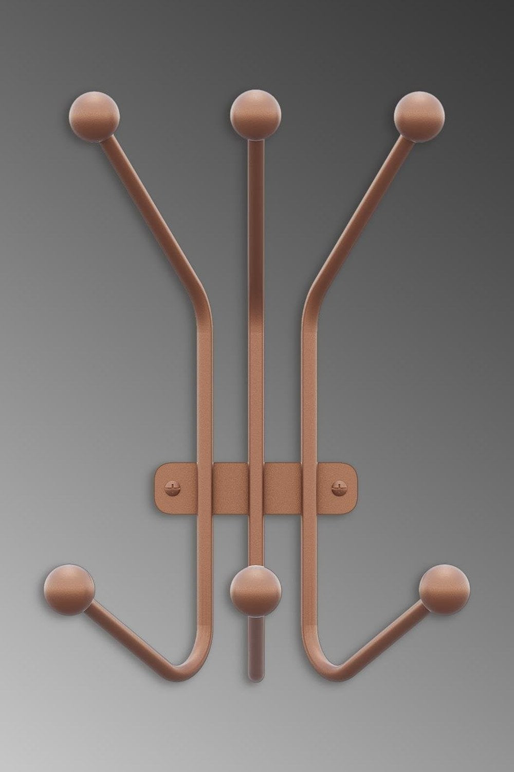 Dekoratif Metal Askılık, Mat Bakır - 23x13x30 Cm - 1
