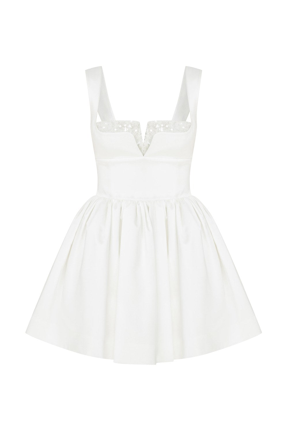 Leanne Saten Mini Elbise Lily White - 7