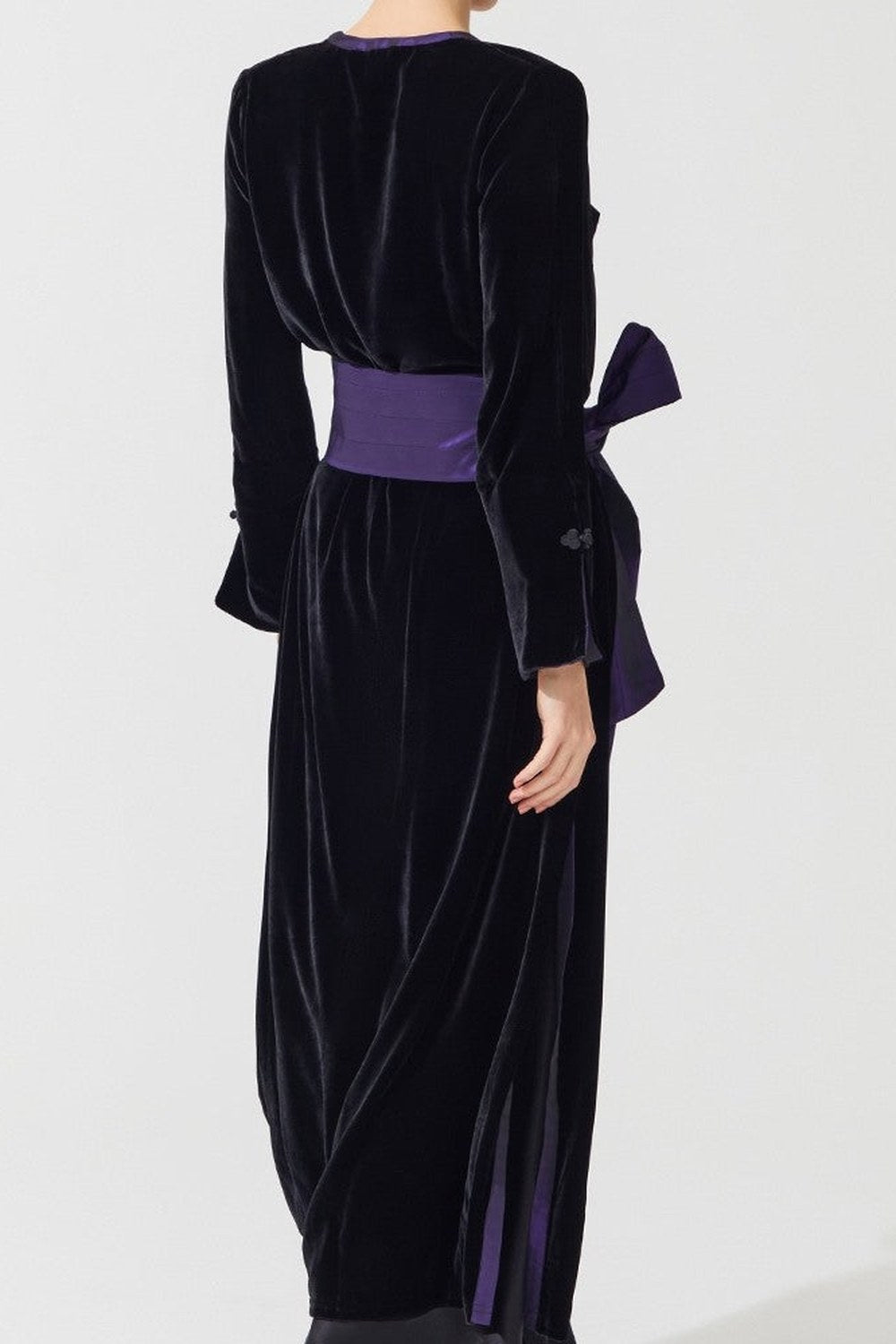 Velvet Kimono Black - 2