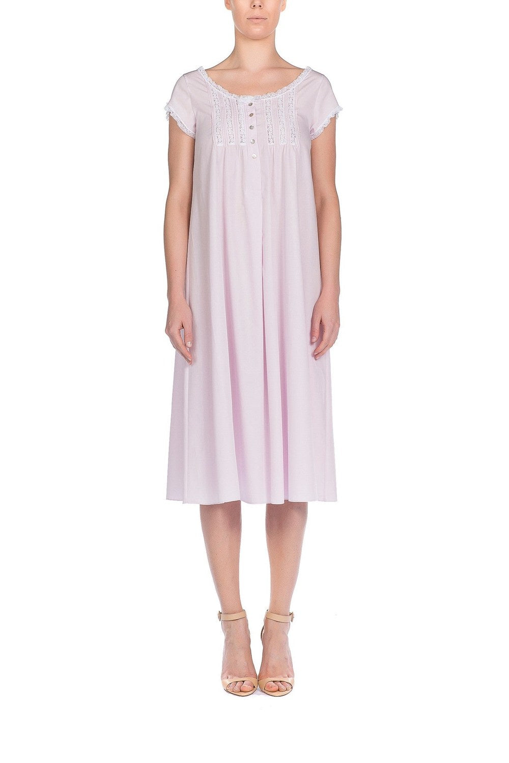 Victorian Pamuklu Gecelik, Pembe - 0
