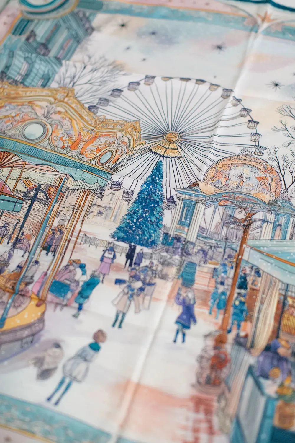 Carrousel De Noël İpek Fular - 2