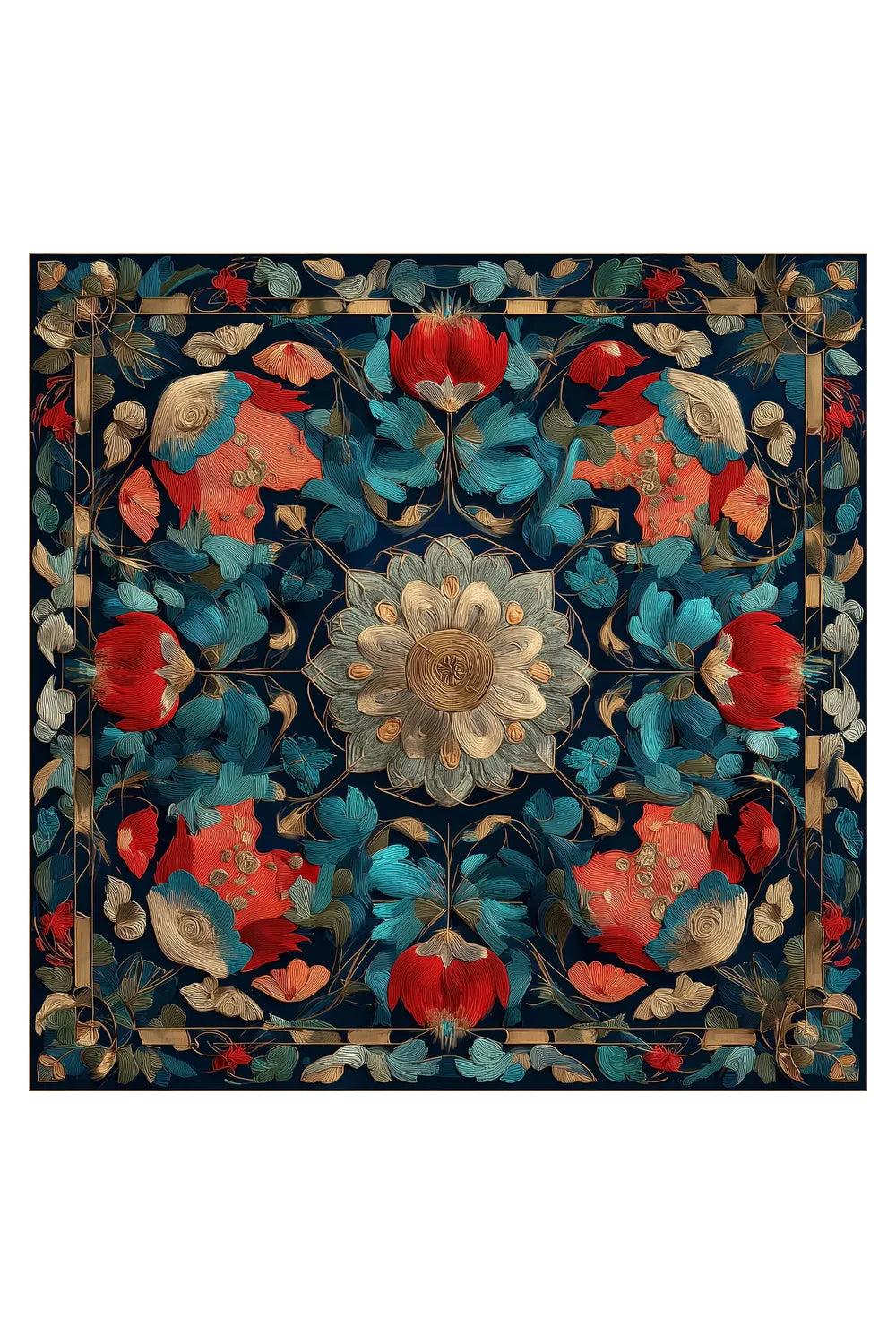Celestial Bloom İpek Fular - 2