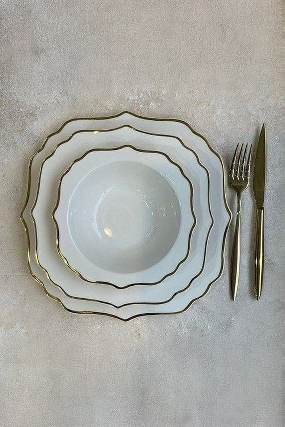 Aryıldız 60 Parça Gold Porselen Yemek Takımı 34000 - 2
