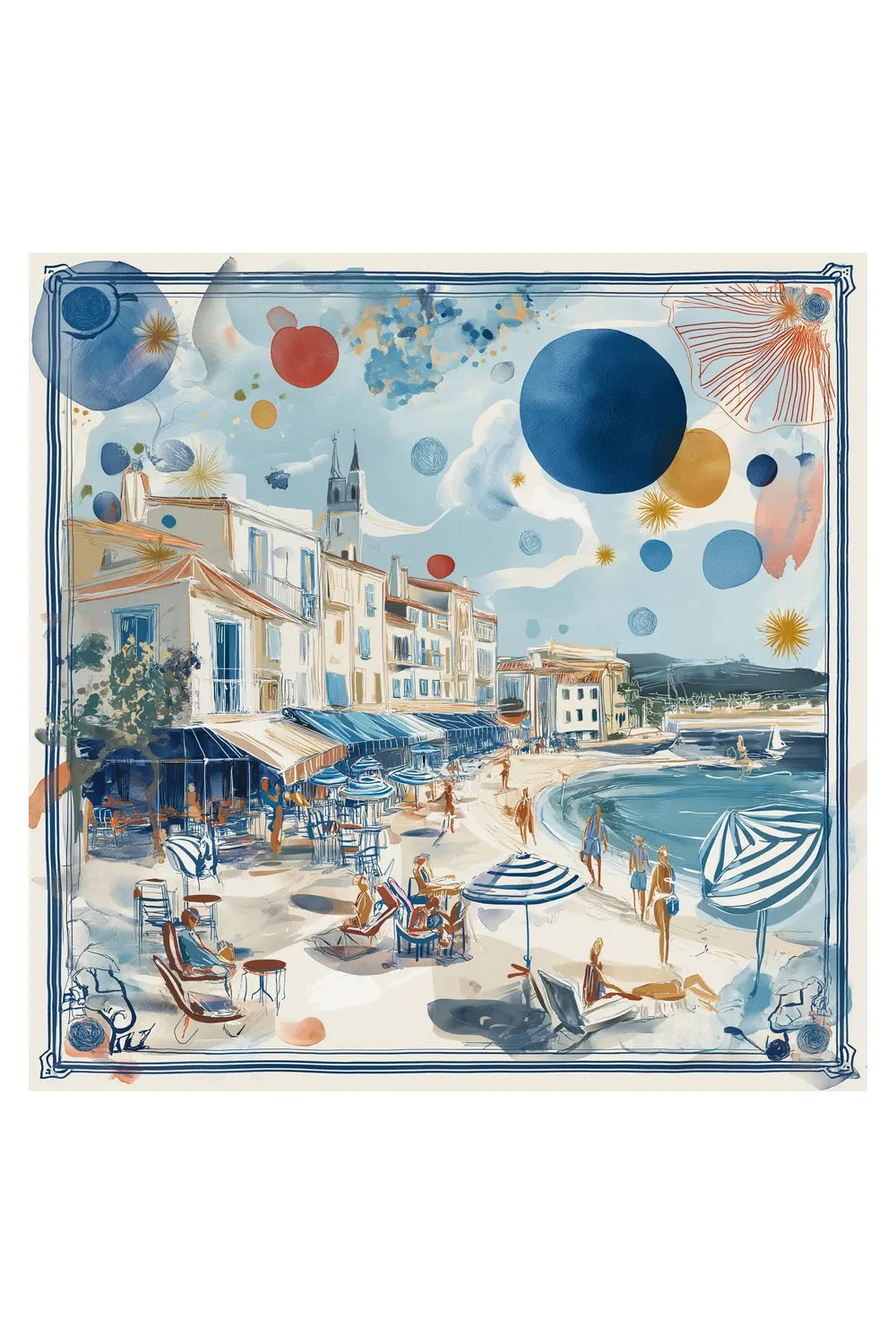 La Plage De Saint-Tropez İpek Fular - 0