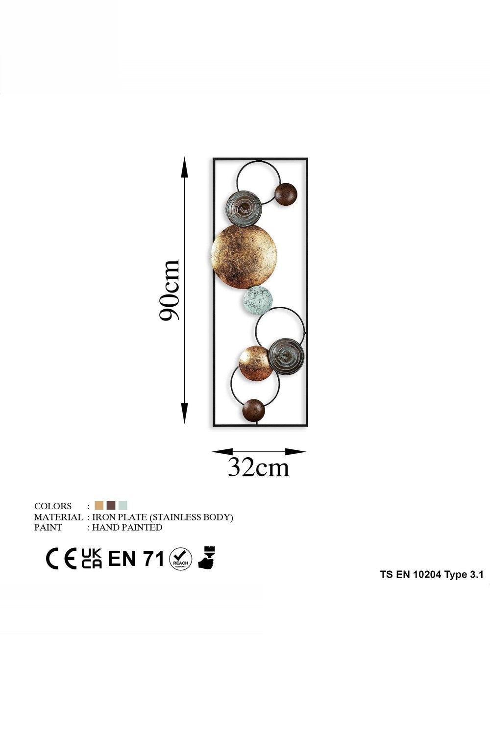 Bys-123-B Dekoratif Metal Duvar Tablosu - 6