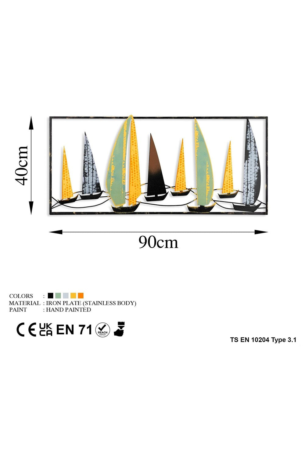 Bys-027-A Dekoratif Metal Duvar Tablosu - 6