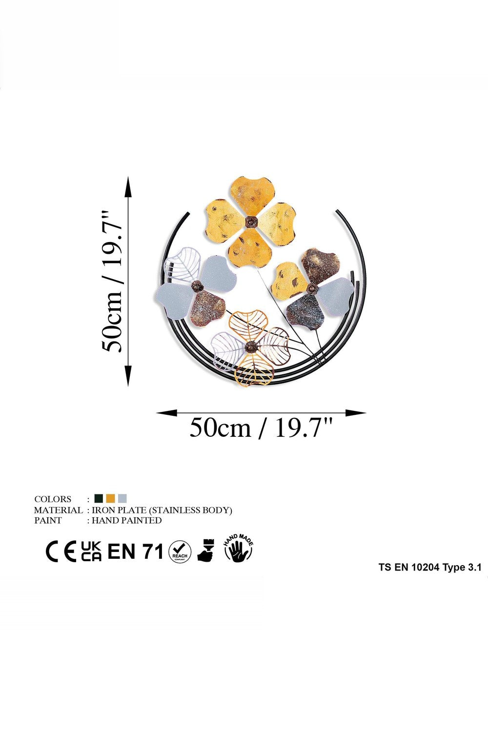 Bys-011-A Dekoratif Metal Duvar Tablosu - 6
