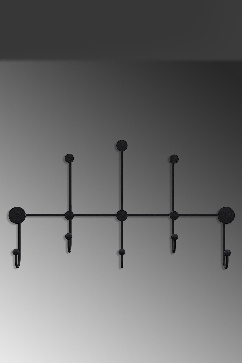 Dekoratif Metal Duvar Askılığı, 80x45x10 Cm - 1