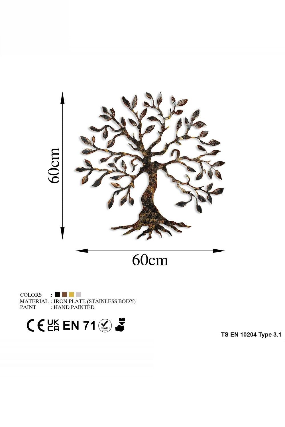 Bys-133-C Dekoratif Metal Duvar Tablosu - 6