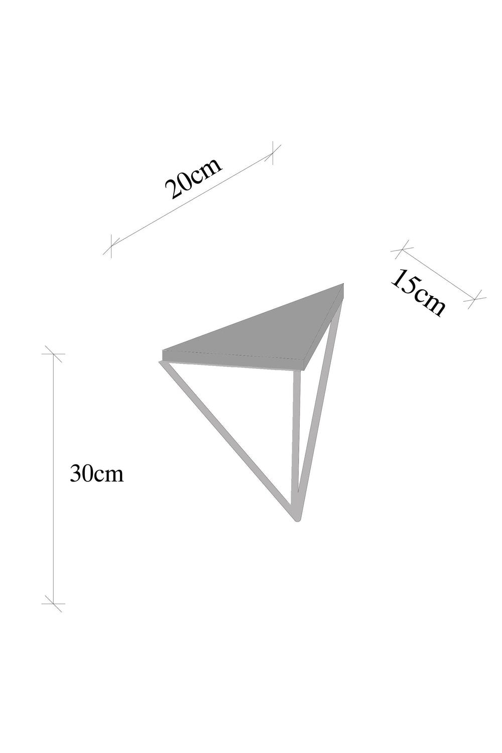 Cm-021-Srk Dekoratif Ahşap Metal Duvar Rafı - 5